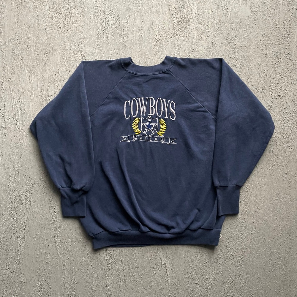 Vintage Dallas Cowboys Embroidered Sweatshirt Mens Large Navy Blue 90s Logo 7